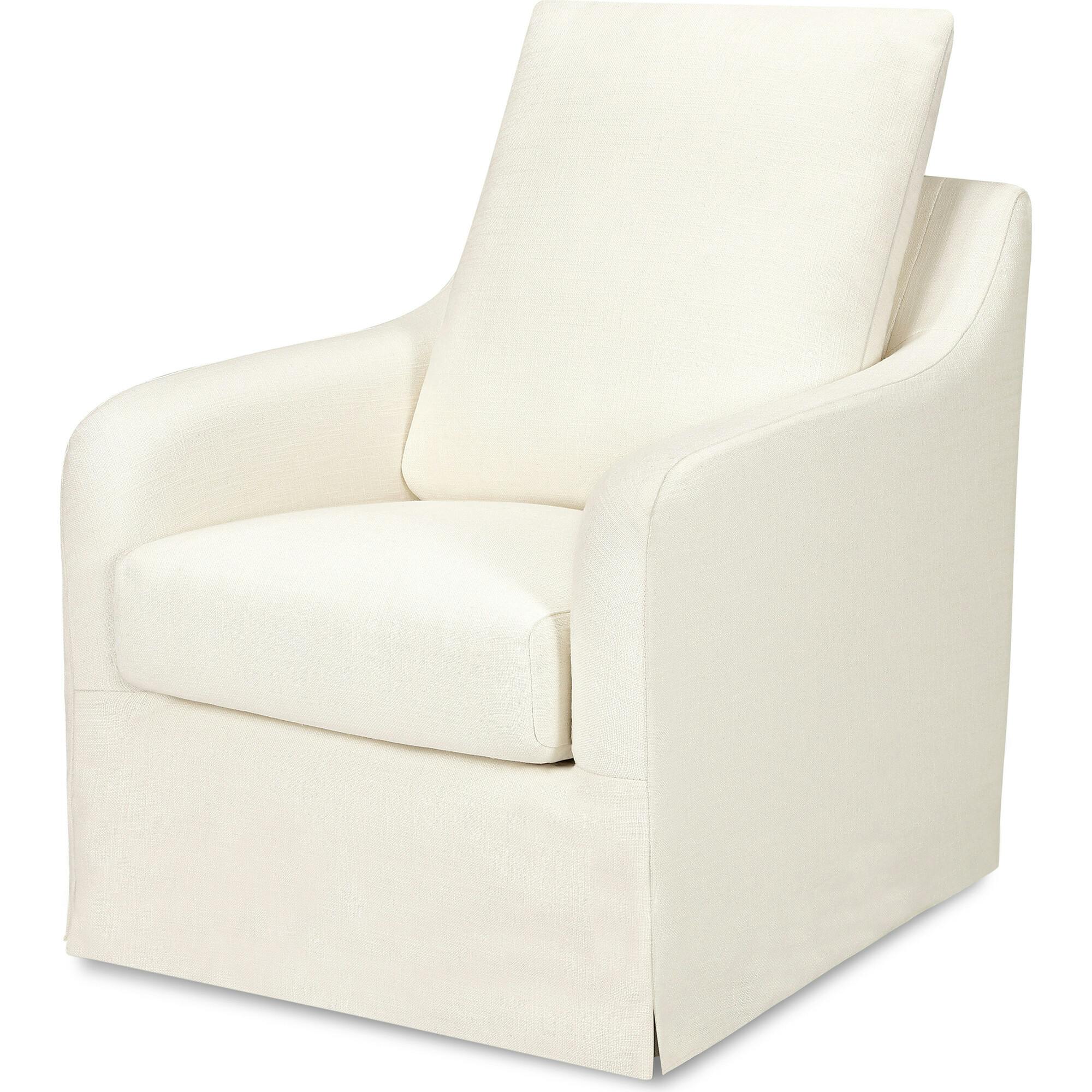 Reese Eco-Linen Slip Cover Swivel Glider