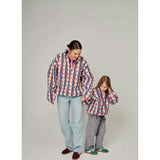 children's merino wool kangaroo jacket - pink & cobalt