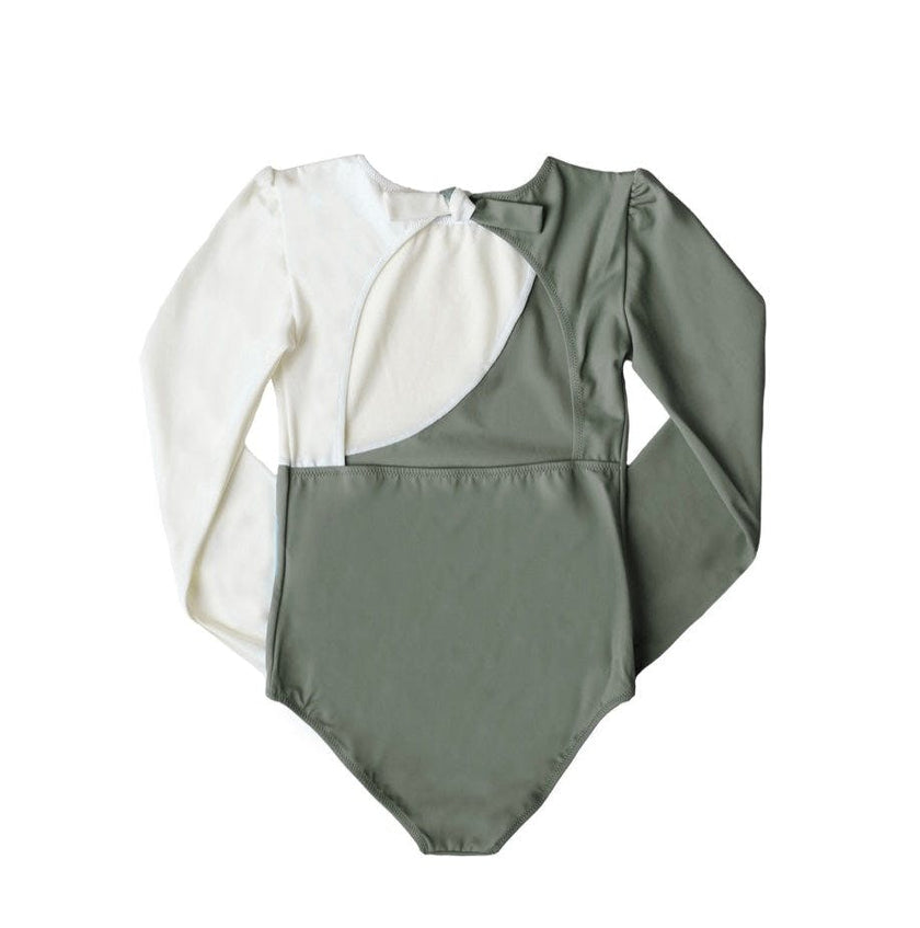 Jemima Surf Suit Sage Green And Ivory