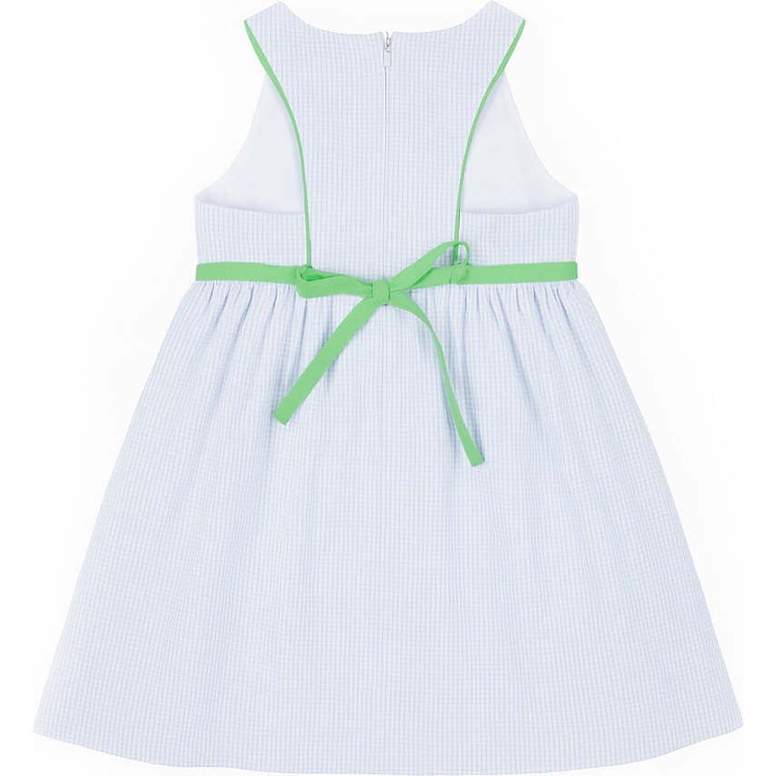 Check Seersucker Dress With Golf Cart