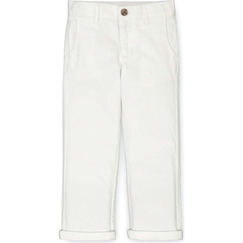 Organic Stretch Twill Chino Pant, White