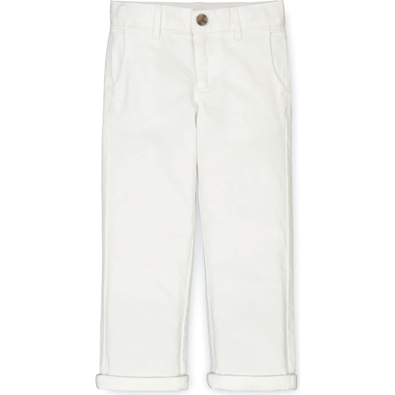 Organic Stretch Twill Chino Pant, White
