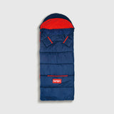 Sleep-N-Pack™ – Big Kid Size | NASA Official Logo & Patches | 2-in-1 Backpack & Sleeping Bag with Cozy Fleece Liner - NAVY