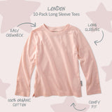 LONDON 5-Pack Toddler Long Sleeve T-Shirts
