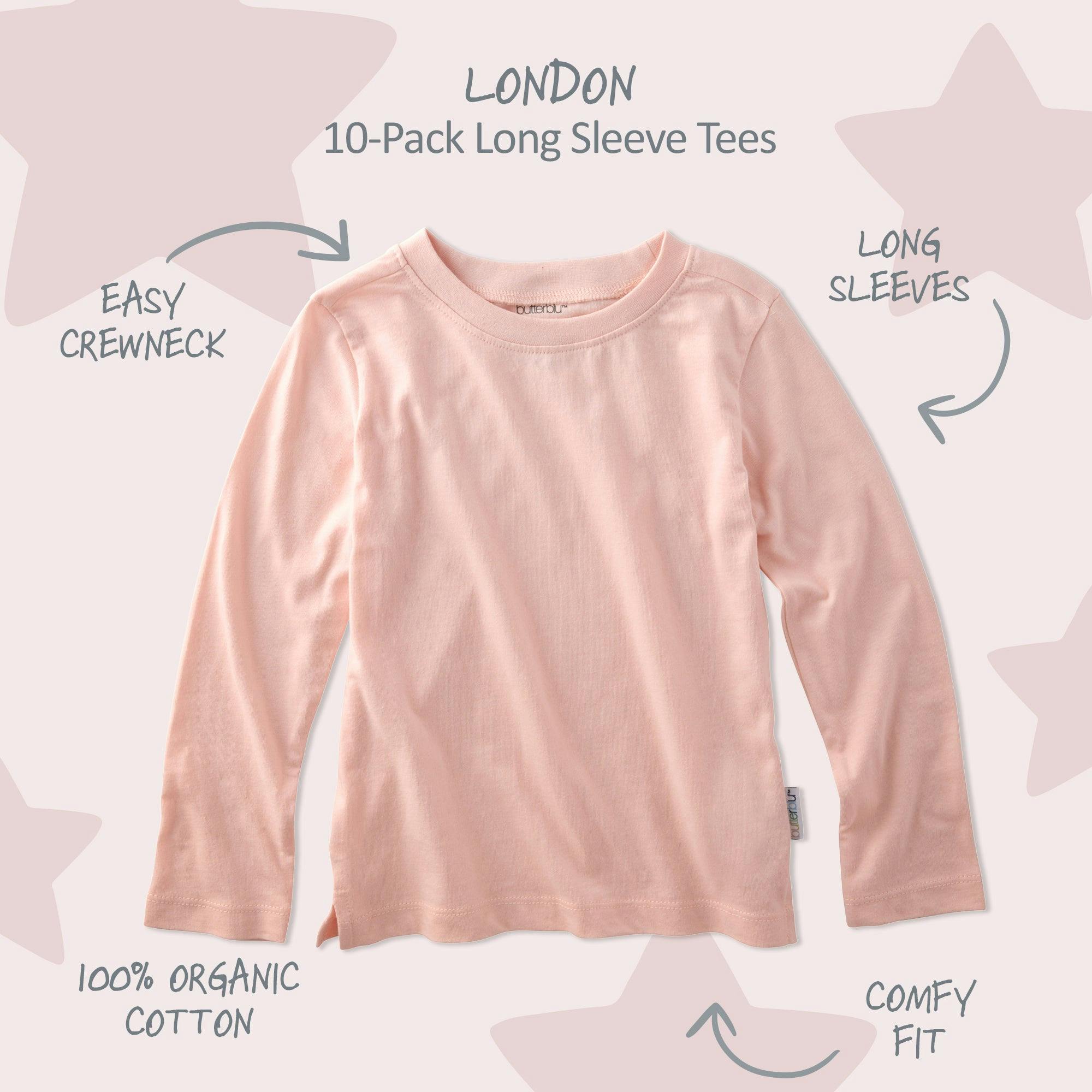 LONDON 5-Pack Toddler Long Sleeve T-Shirts