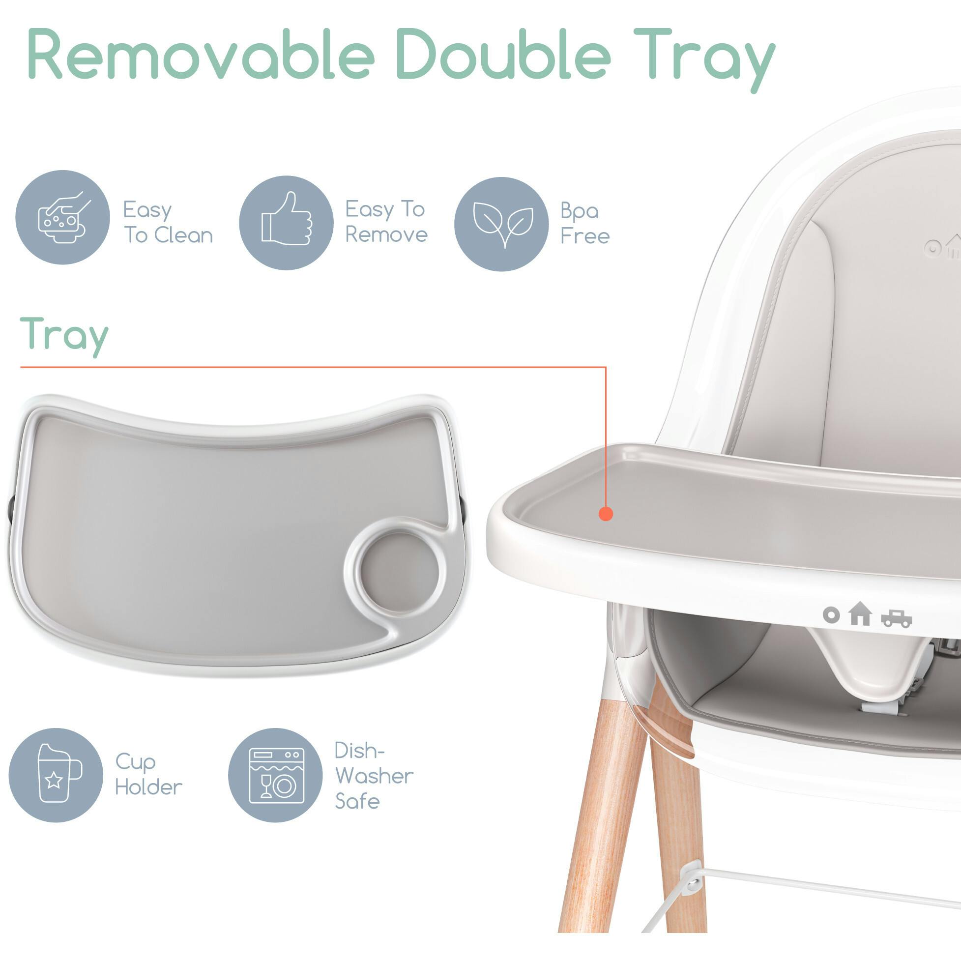Children of Design 6 in 1 Deluxe High Chair with Cushion