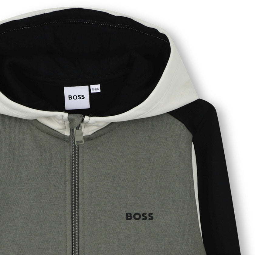 Gray Hooded Cardigan