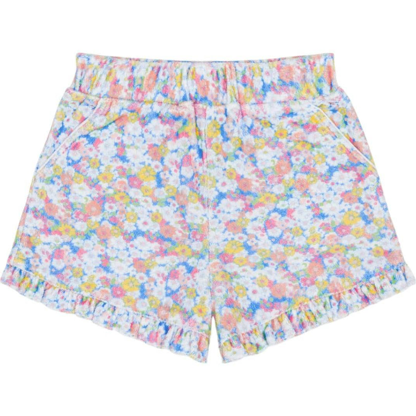 girls jasmine blossom french terry ruffle short