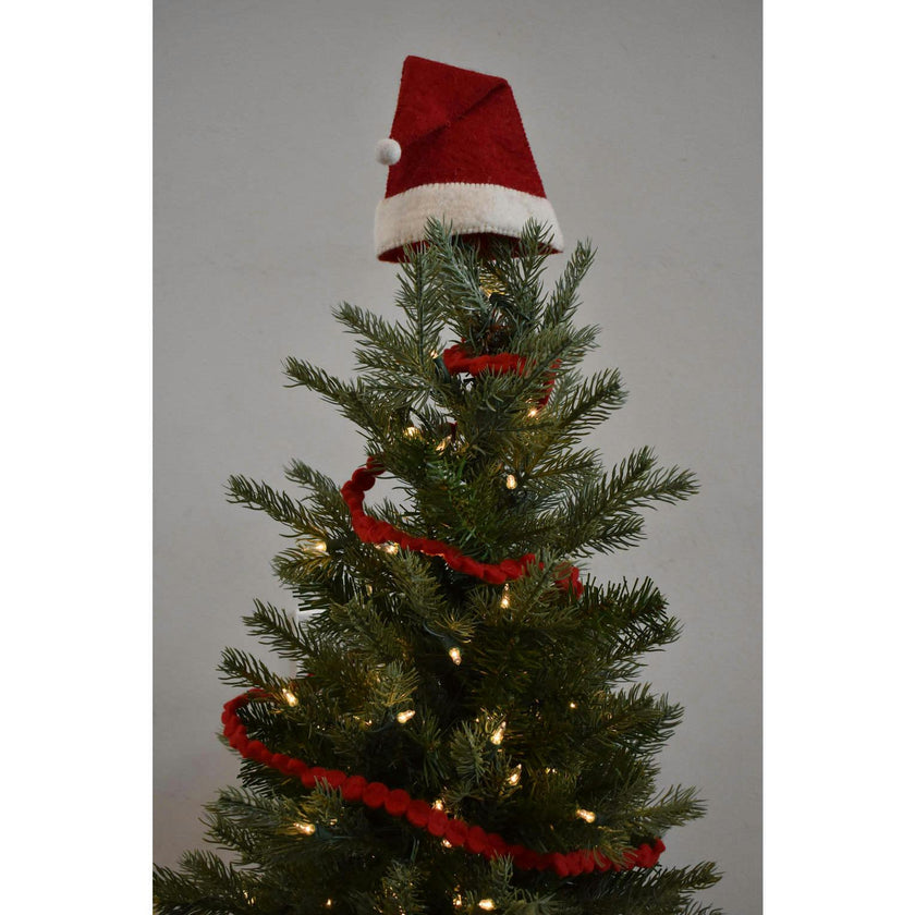 24 Piece Set- Iconic Christmas Mini Tabletop Tree Set- Hand Felted Wool