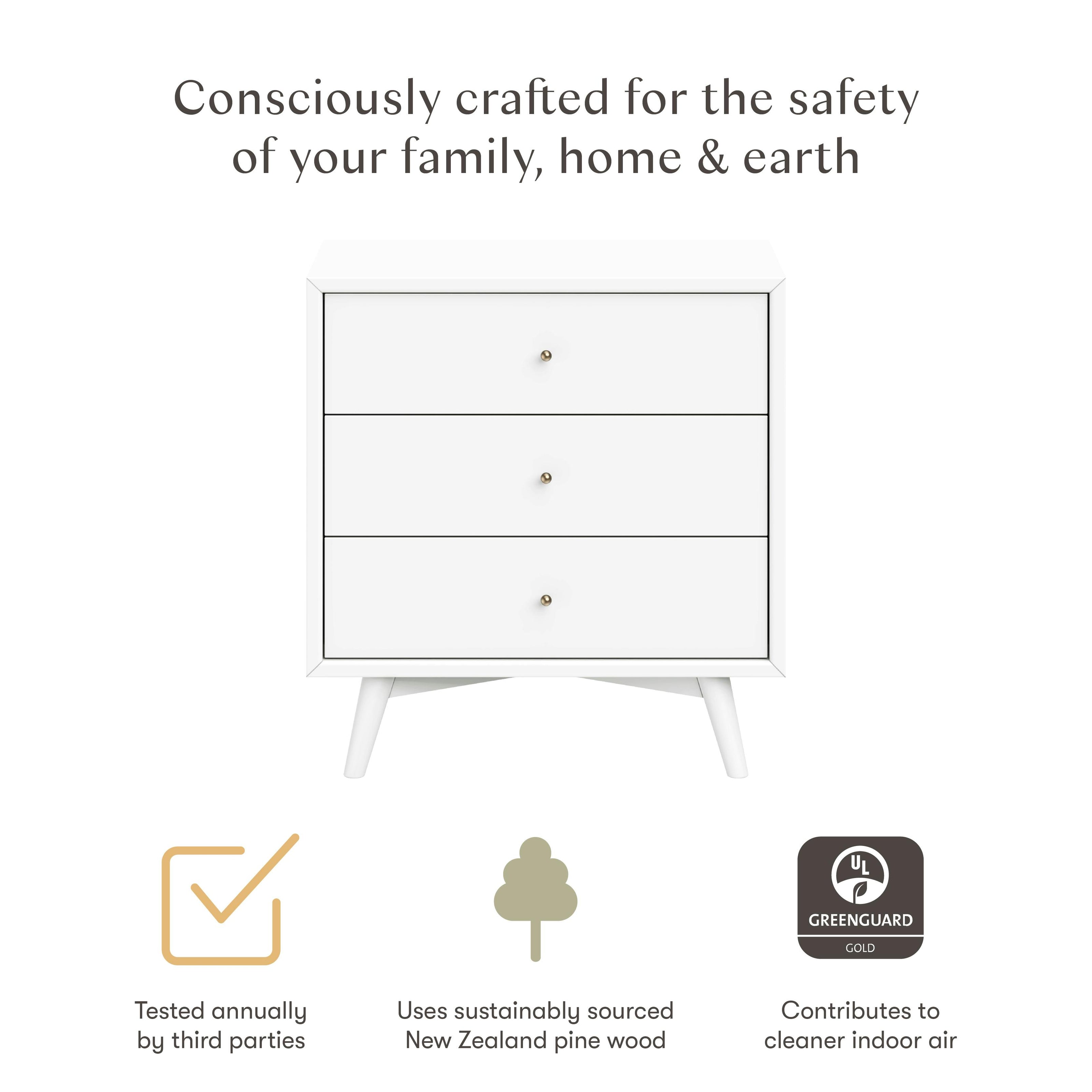 Palma 3-Drawer Compact Assembled Dresser (34