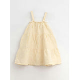 Linen Ruffle Top Tiered Dress