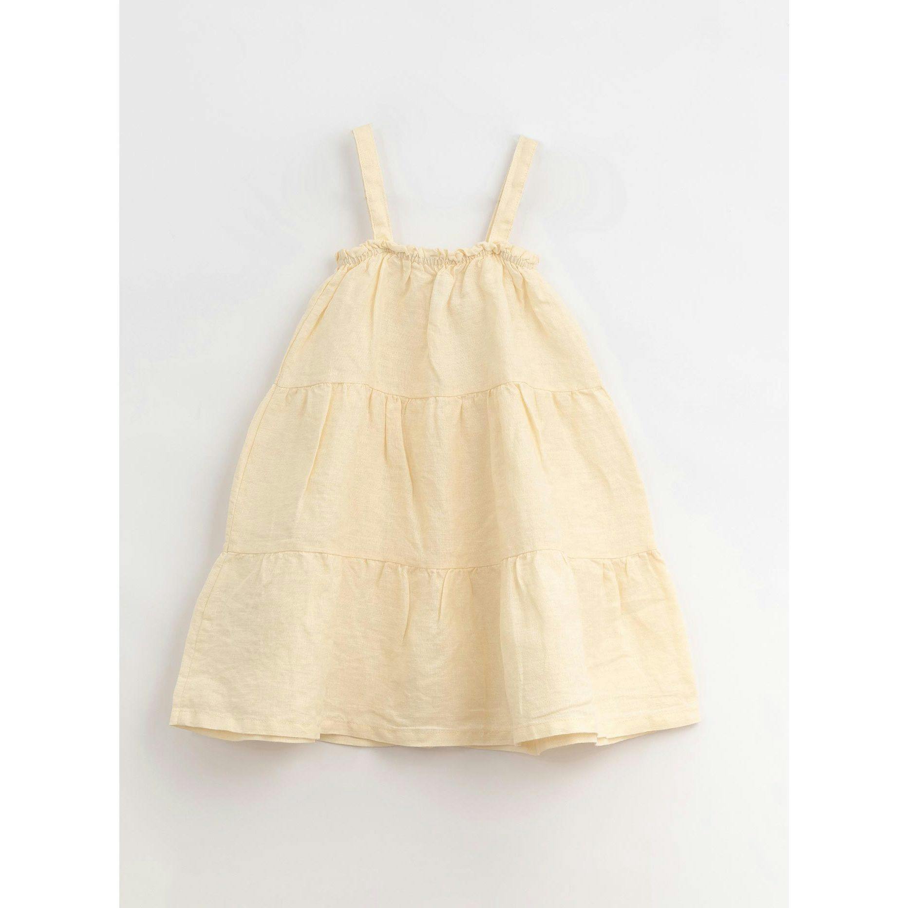 Linen Ruffle Top Tiered Dress