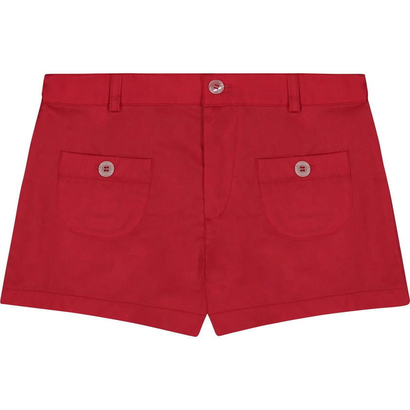 Miss B Miss Shannon Shorts Poplin, Red