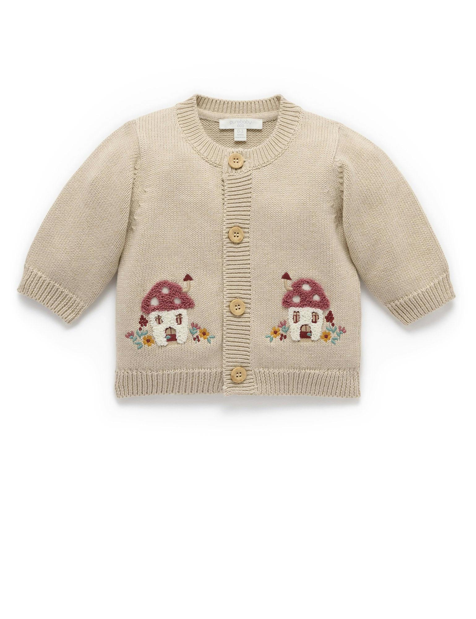 Toadstool Cardigan Oatmeal Melange