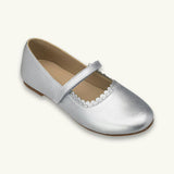 Aria Ballet Flat | Silver Leather