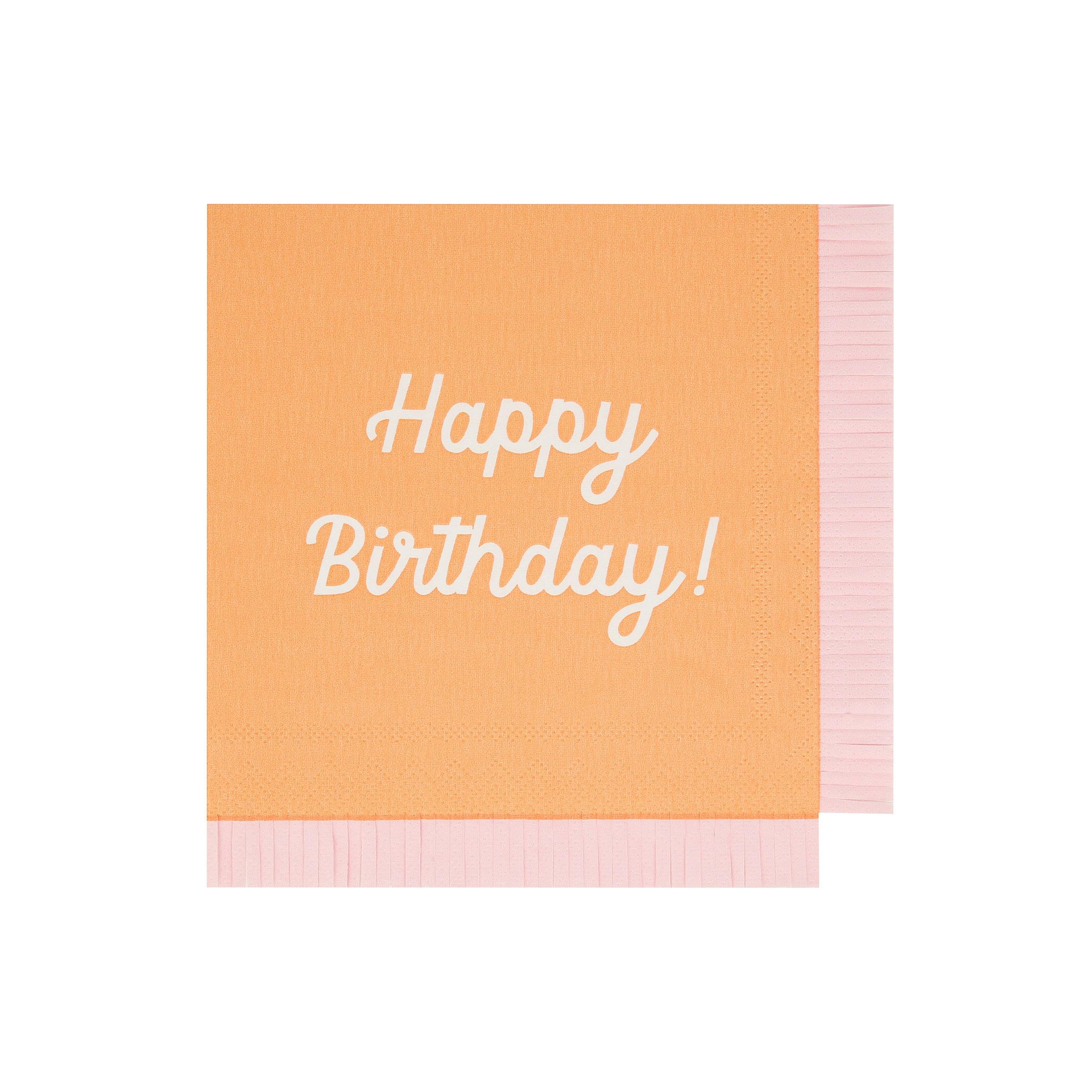 Mixed Happy Birthday Large Napkins