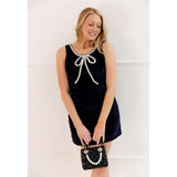 Women's Velvet Bow Princess Dress