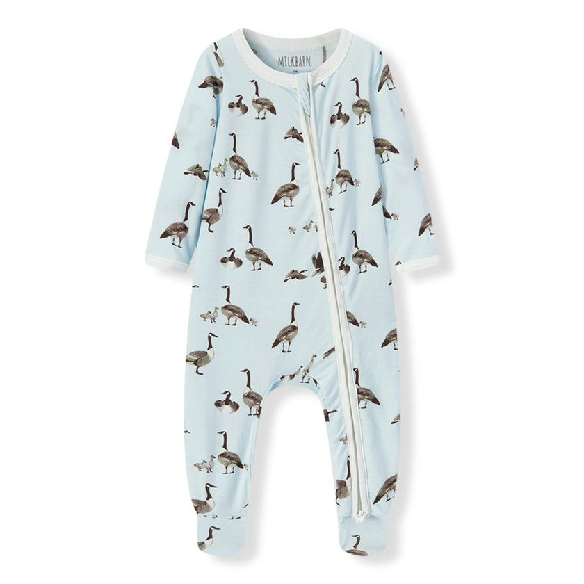 Goose Luxe Stretch Zipper Footed Romper