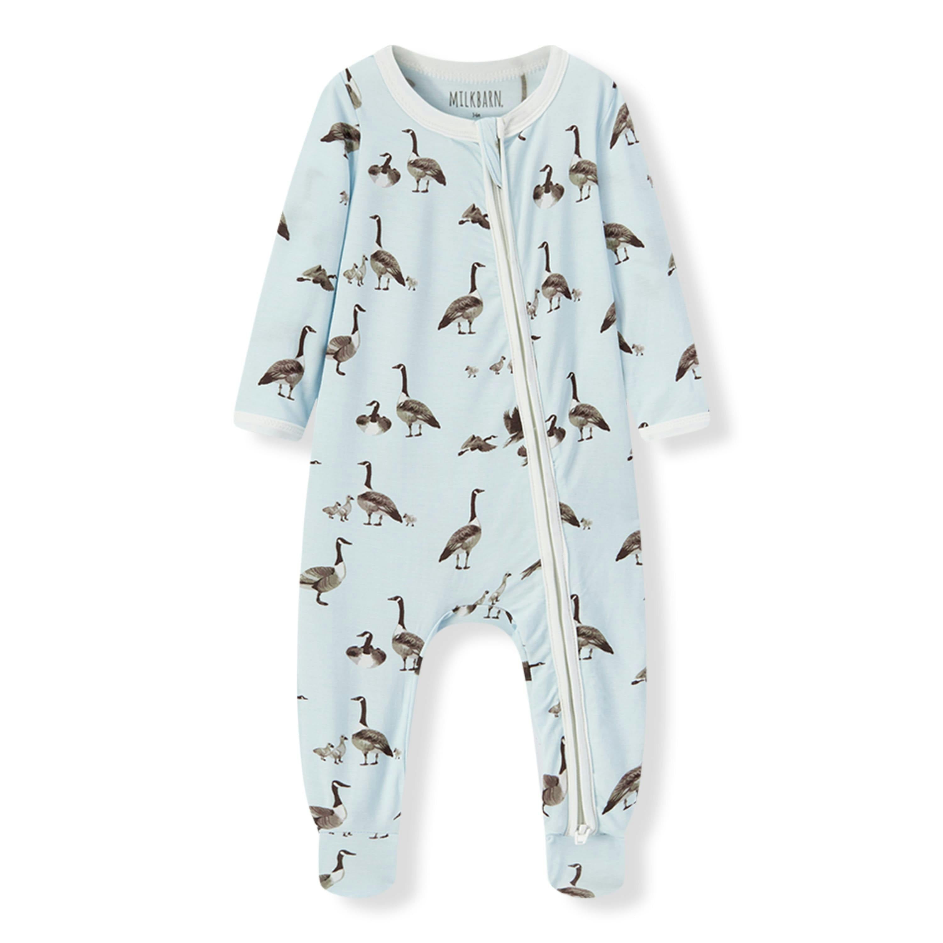 Goose Luxe Stretch Zipper Footed Romper