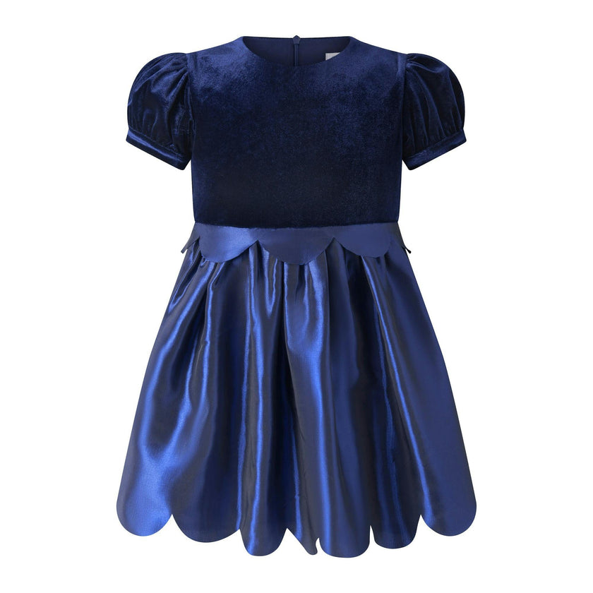 Taffeta Scalloped Dress