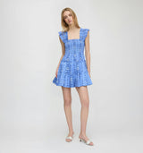 The Charlotte Nap Dress - Blue Arcadia Border