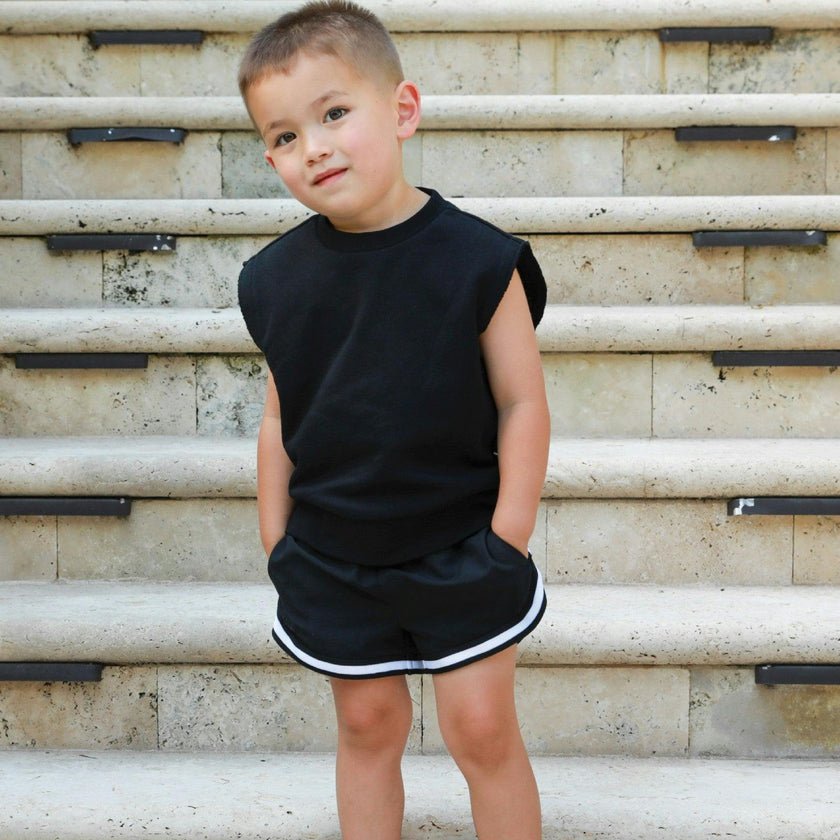 Cotton Sleeveless Sweatshirt