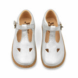 Darcey T-Bar Kids Barefoot Shoe - Silver Leather
