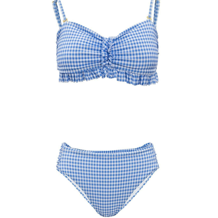 Mid Rise Ruched Bottom in Blakely Gingham