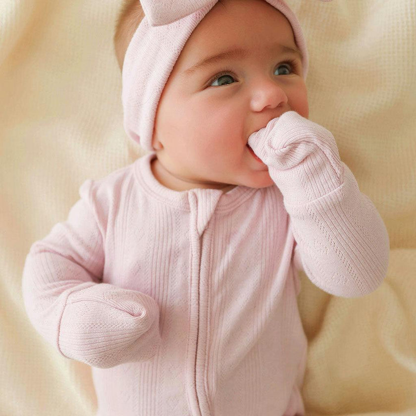 Icing Pink Pointelle Convertible One Piece