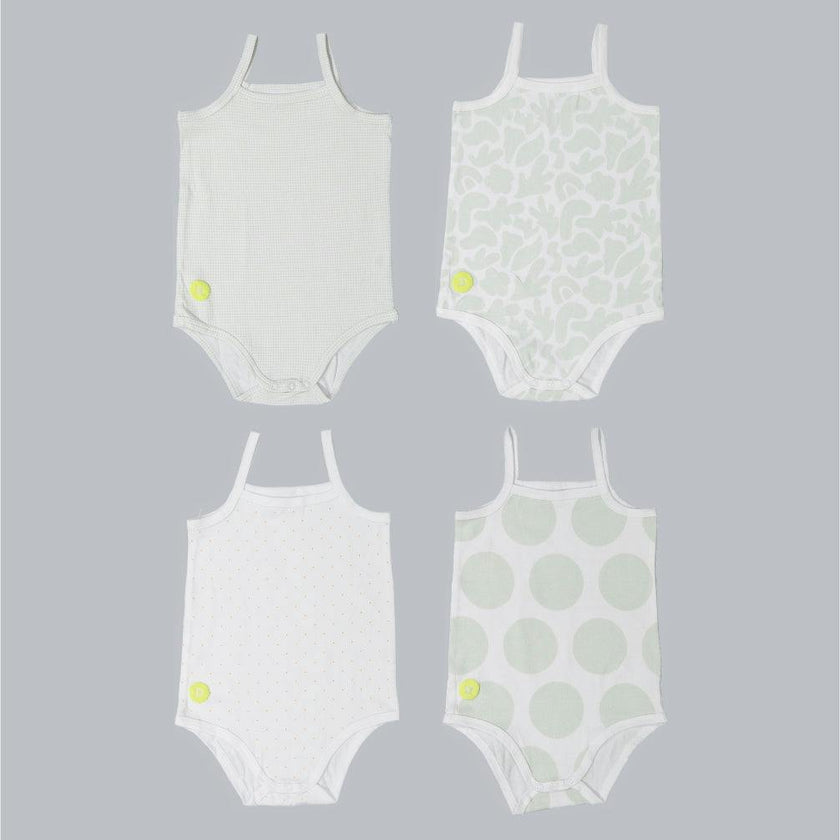 Baby Boy Sleeveless 4pc Onesie Set