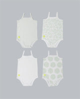 Baby Boy Sleeveless 4pc Onesie Set