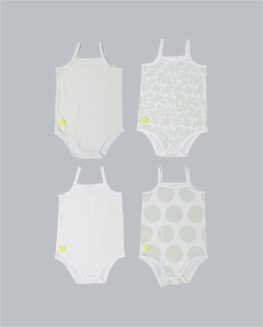 Baby Boy Sleeveless 4pc Onesie Set