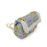 Classic Tweed Pearl Handbag