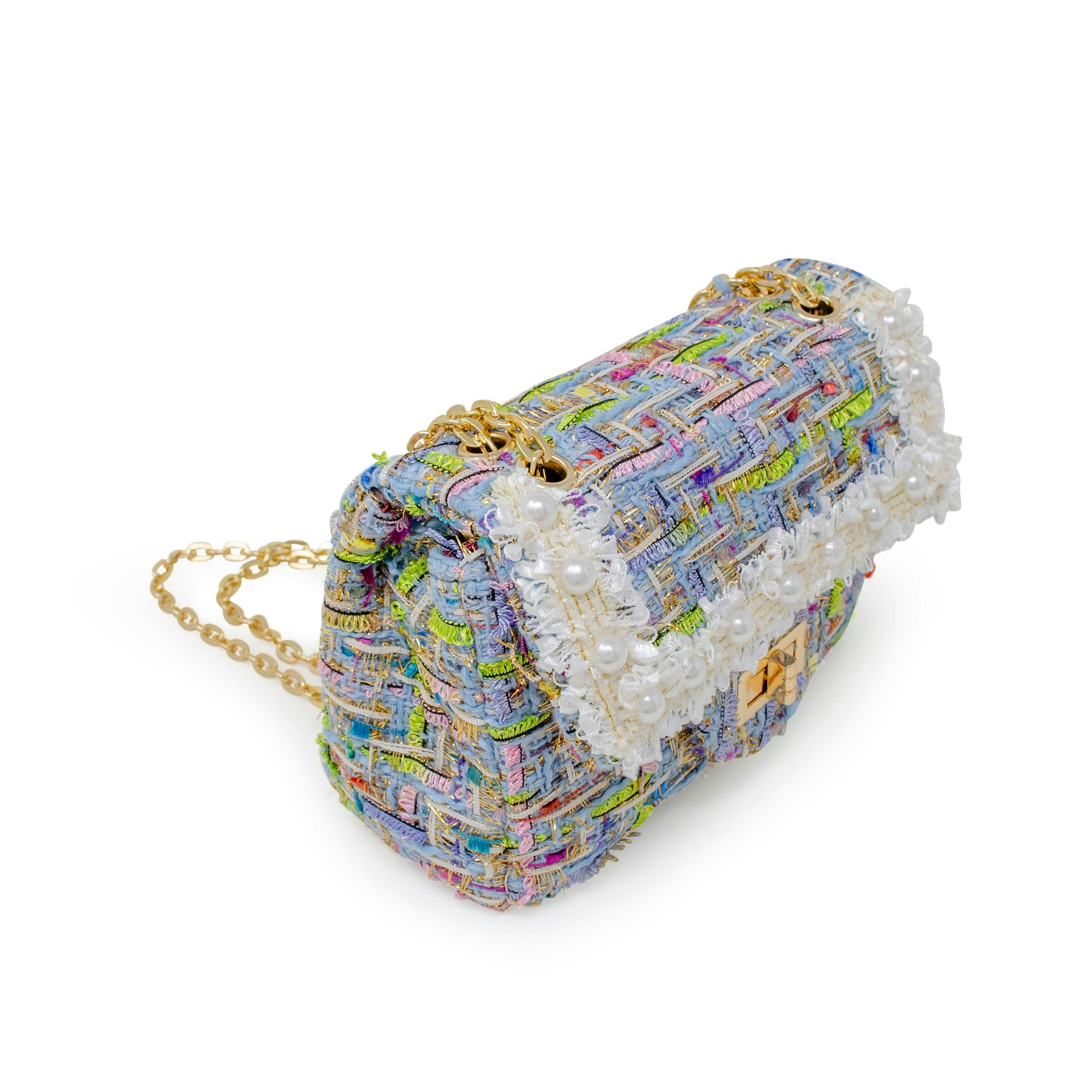 Classic Tweed Pearl Handbag
