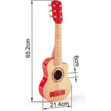 First Musical Guitar: Red Flame - Kid's Wooden Instrument