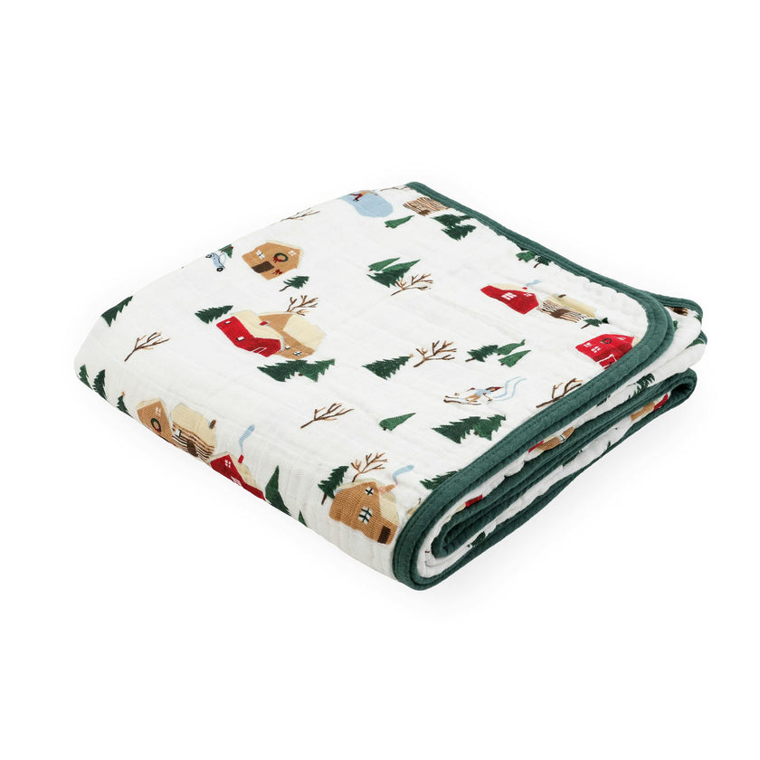 Original Cotton Muslin Quilt - Cozy Cabins