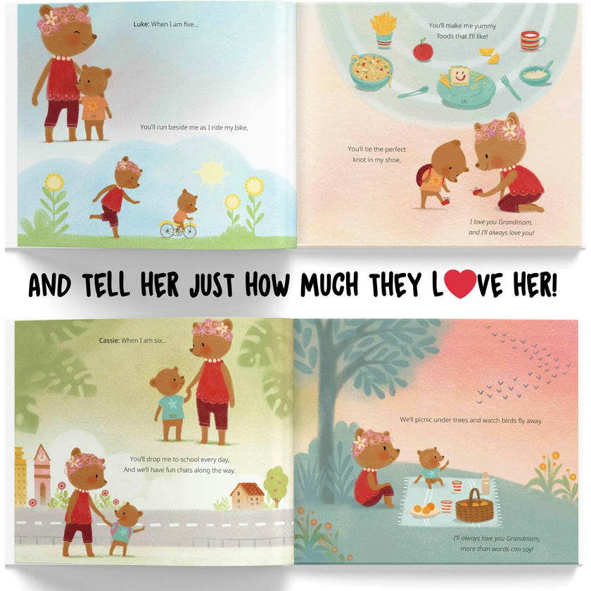 Grandma and Us / Me (A Personalized Read-Aloud Gift from upto 4 Grandkids to Grandmom)