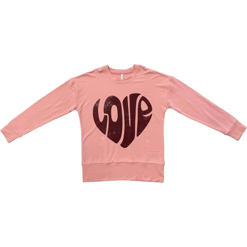 Women's Pullover Love in Rose Brown