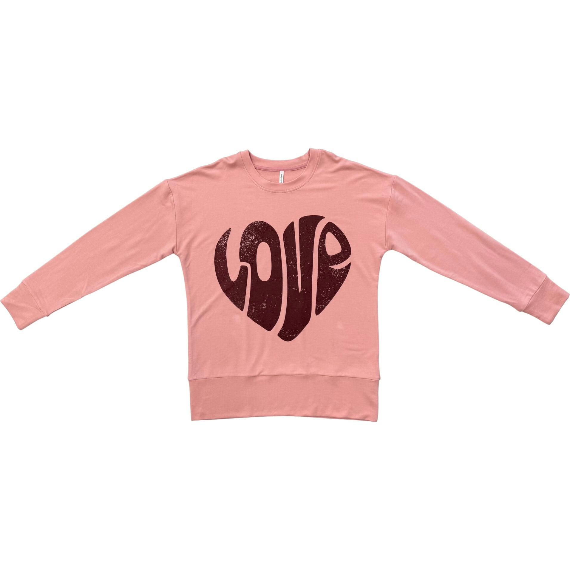 Women's Pullover Love in Rose Brown
