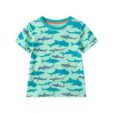 Boys Graphic Tee | Teal Sharks