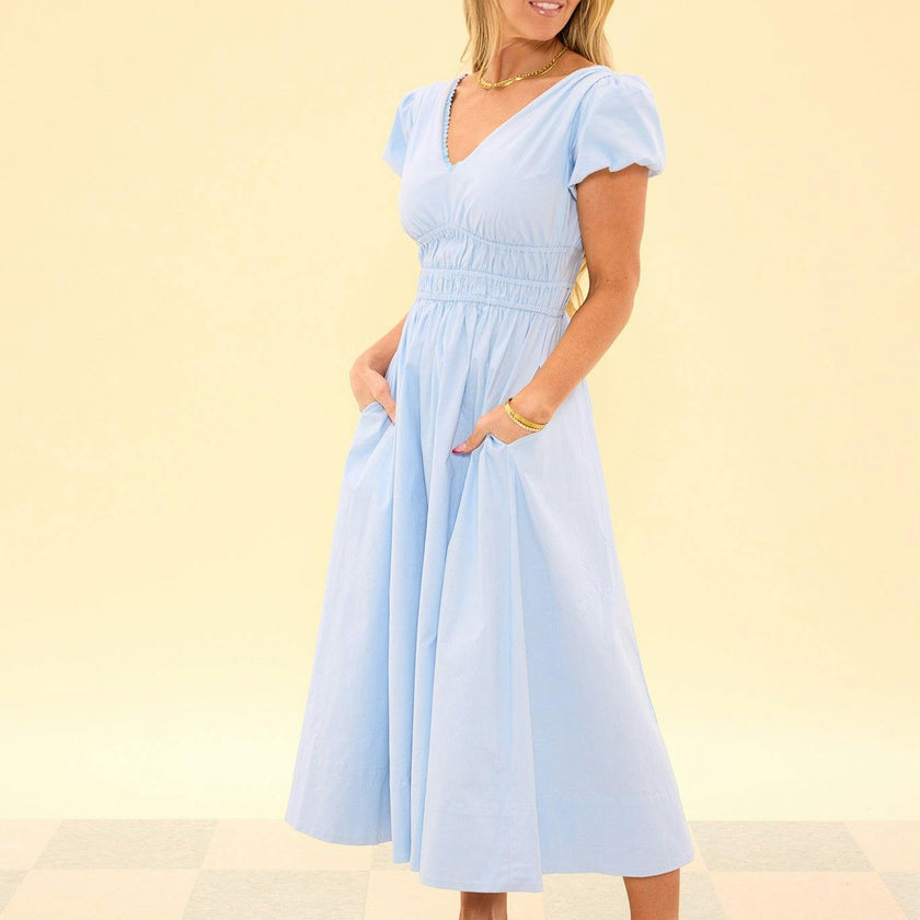 Zella Dress in Sky Blue
