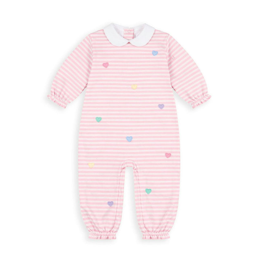 Stripe Knit Longall with Hearts