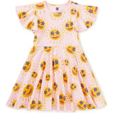Flutter Sleeve Twirl Dress, Multi
