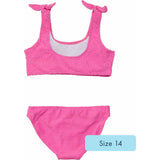 Plush Terry Tie Shoulder Sleeveless Crop Bikini Top