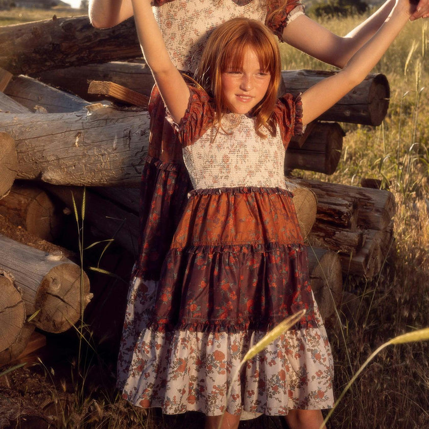 Mini Emily Dress in Fall Floral