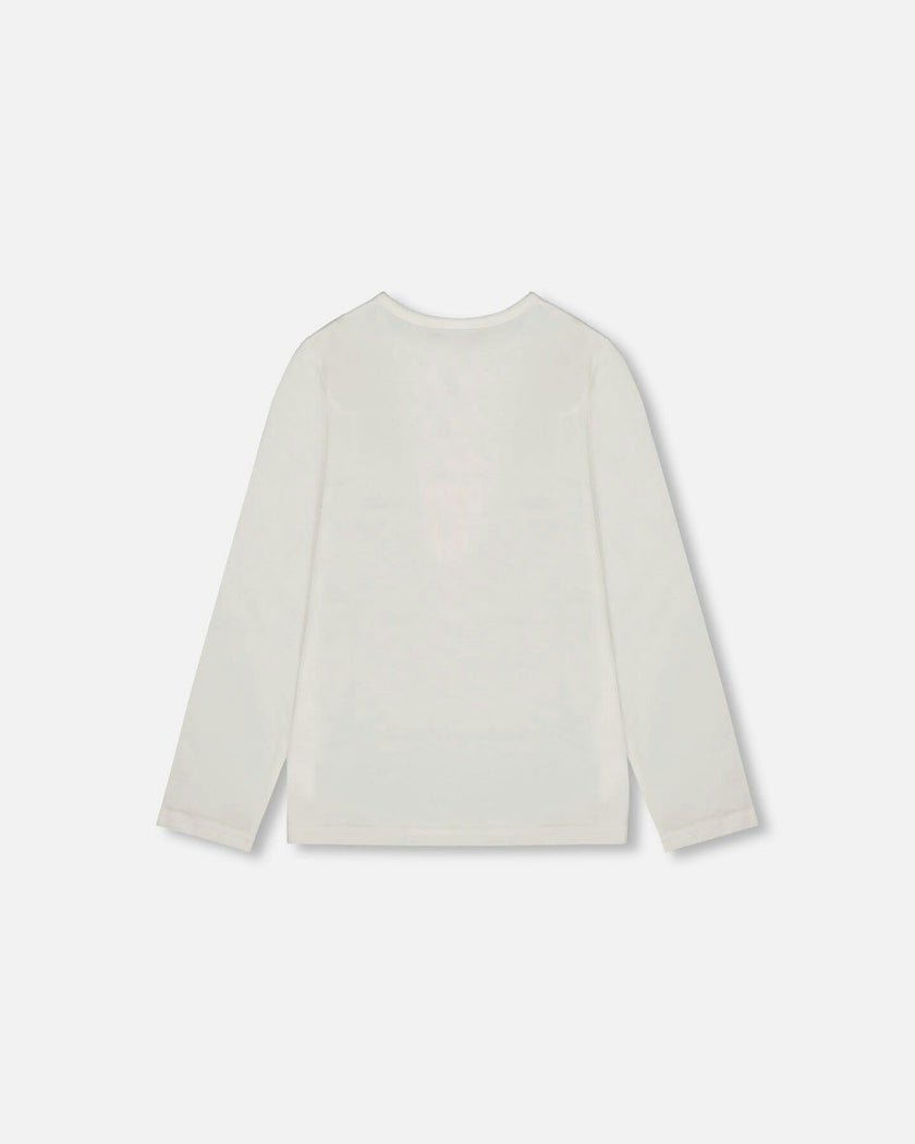 Organic Cotton Long Sleeve T-Shirt with Hot Chocolate