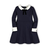 French Look Ponte Dress with Bow