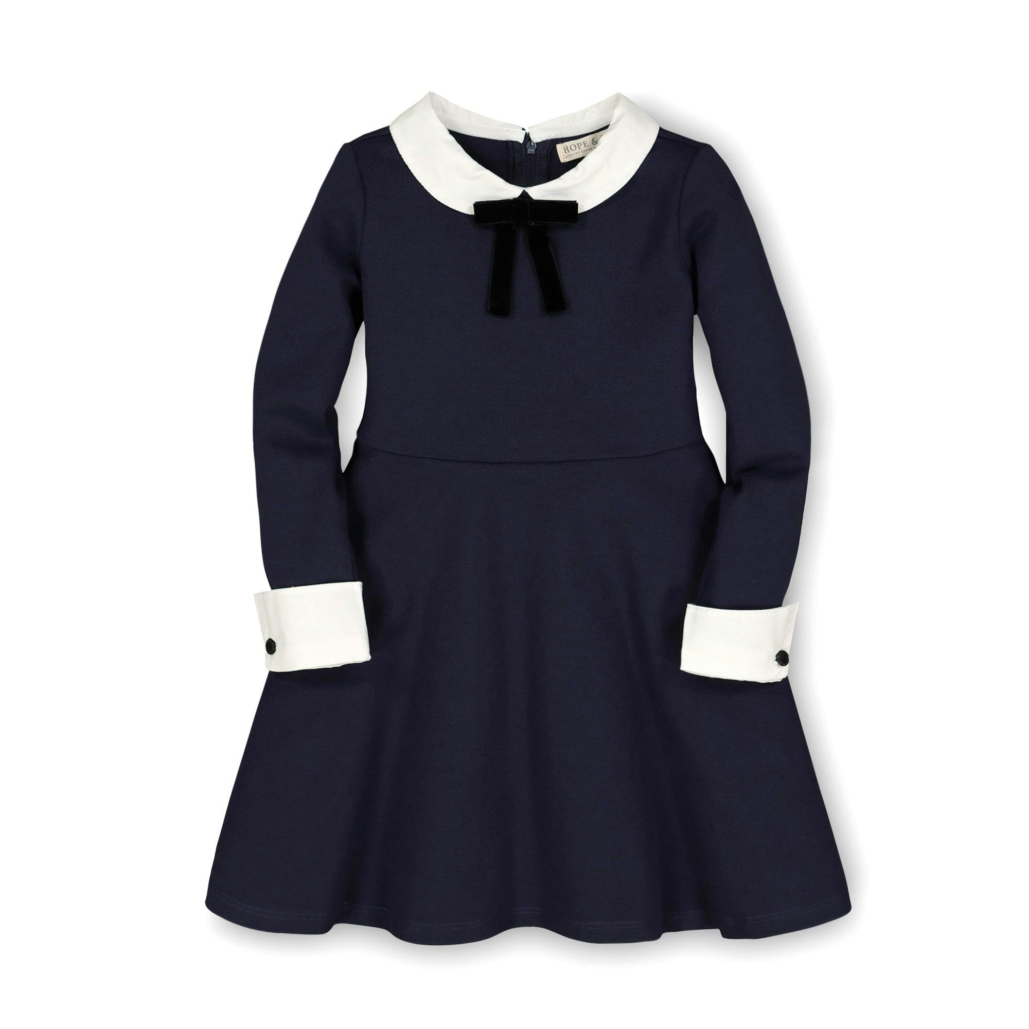 French Look Ponte Dress with Bow