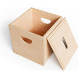 Wooden 14-inch Square Toy Box