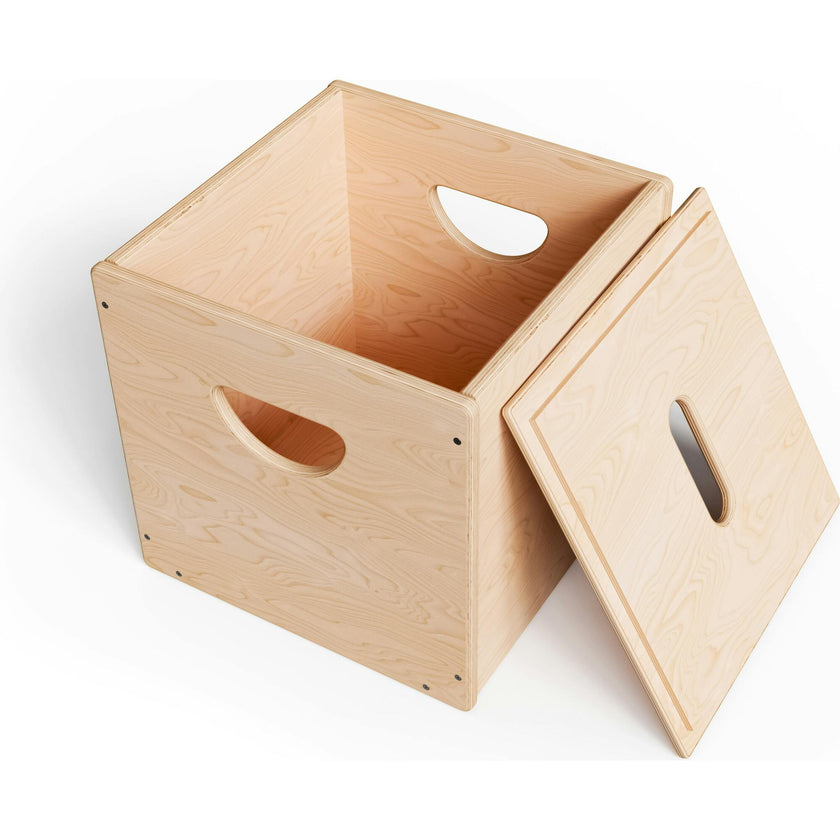 Wooden 14-inch Square Toy Box